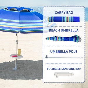 Design personalizzato striscia regolabile in altezza palo in alluminio 8k nervature in fibra di vetro Tilt Outdoor Cool Sun Shelter ombrelloni ombrelloni <span class=keywords><strong>da</strong></span> spiaggia - Product Image 5