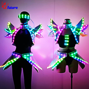 Vestido LED <span class=keywords><strong>Futurista</strong></span> de Guerrera Sexy con Gafas, <span class=keywords><strong>Ropa</strong></span> de Carnaval Rave, Disfraces LED Sexys para Actuaciones - Product Image 6