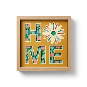 Décoration Murale en Papier Découpé Superposé avec Cadre en Bois, Motif Floral et Scène de Fenêtre Tulipe, Artisanat Fait Main pour Décoration Intérieure Moderne - Product Image 4