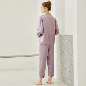 Китайская Фабрика одежды, оптовая продажа, высококачественные пижамы из 100% шелка тутового шелкопряда, женская одежда для сна, высококачественные пижамы из 100 шелка