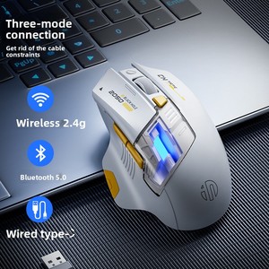 <span class=keywords><strong>Ratón</strong></span> <span class=keywords><strong>Inalámbrico</strong></span> Recargable Tri-Modo <span class=keywords><strong>INPHIC</strong></span> A9 Explorer Pro(V2) con Luz RGB - Product Image 2