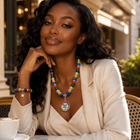 Nouveauté : Ensemble de bijoux collier et bracelet délicats en alliage, design inspiré de l'Étoile d'Orient, orné de perles de cristal scintillantes, pour femme, idéal comme cadeau