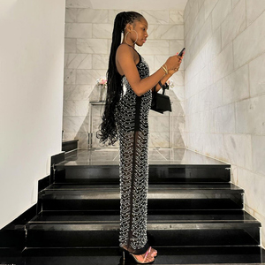 Disponibile CY901347 Abito Slip Nero con Perline e Strass Abiti da Cerimonia Principessa Vestiti da Sera Lunghi <span class=keywords><strong>Abbigliamento</strong></span> Donna 2024 - Product Image 3