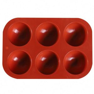6 Holes <b>Silicone</b> Chocolate Mold Half Ball Sphere Cake Mold for Chocolate Cake Easter Decorations <b>Baking</b> Tools - Product Image 5