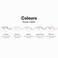 Gafas de Montura Redonda para Mujer, Construcción de Montura Metálica Premium, Lentes de PC Resistentes a los Arañazos, Gafas Cómodas para Mujer
