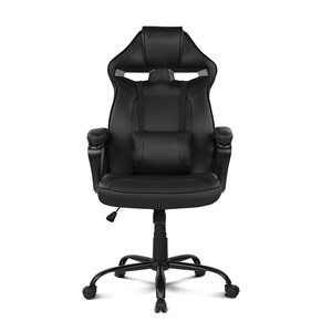 <span class=keywords><strong>Sedia</strong></span> <span class=keywords><strong>da</strong></span> <span class=keywords><strong>Gaming</strong></span> Minimalista Completamente Nera con Cuscino Lombare, <span class=keywords><strong>Sedia</strong></span> Girevole Ergonomica Regolabile per Casa e Ufficio - Product Image 4