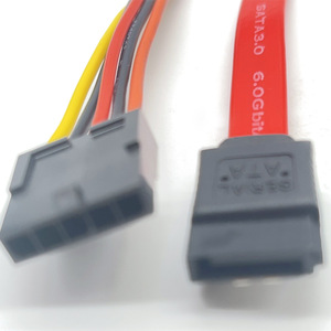 Aichie Tech SATA Data <b>Cable</b> 22P To 4P 7P Right Angle Flat PVC <b>Computer</b> Use - Product Image 3