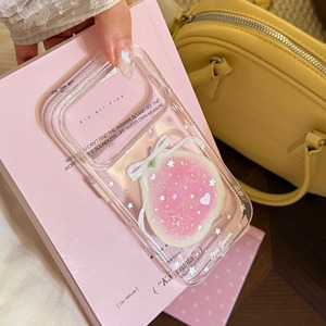 Funda para iPhone 16/15/13 con diseño de guayaba dorada, transparente y de alta estética - Product Image 5