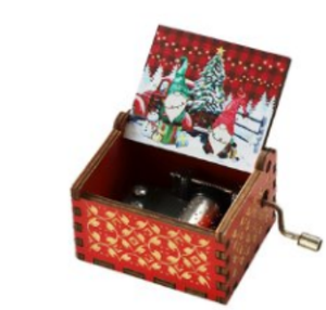 हाथ-क्रैंक लकड़ी के संगीत बॉक्स इस्बेला के लुलबी ने वादा किया कि कभी भी भूमि के थीम जन्मदिन क्रिसमस उपहार को टिकाऊ कागज सामग्री बना दिया - Product Image 4