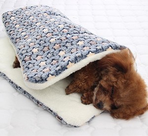 Tikar hewan peliharaan flanel tebal, cetak hewan lucu musim dingin selimut tempat tidur untuk anak anjing lembut bantal Sofa rumah penutup tidur tetap hangat - Product Image 2