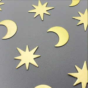 Hstyle Moon and Star Foil <strong>Confetti</strong> 100pcs/<strong>bag</strong> for Wedding Birthday Baby Shower Gold Star and Moon Foil <strong>Confetti</strong> Sequin - Product Image 4
