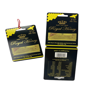 Op maat gemaakte logo <span class=keywords><strong>Royal</strong></span> <span class=keywords><strong>Honey</strong></span> VIP Sachet verpakking papierkaart gouden folie papierkaart voor honingstokjes - Product Image 4