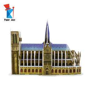 Prix d'usine Nouvelle conception Promotion Puzzle en mousse EPS <span class=keywords><strong>3D</strong></span> Notre-<span class=keywords><strong>Dame</strong></span> de Paris Bâtiment de renommée mondiale Jouets de puzzle <span class=keywords><strong>3D</strong></span> pour enfants - Product Image 1