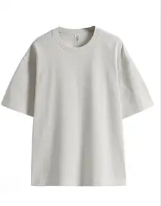 OEM peso pesado 250gsm algodón camiseta cuello redondo Camiseta en blanco logotipo personalizado gráfico camisetas para hombres