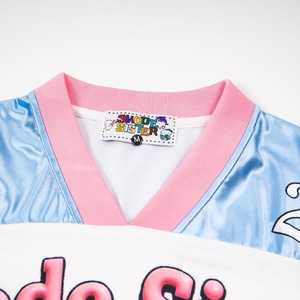Camiseta de béisbol con estampado de gatos Y2K 3Mode Sister, camiseta oversize con cuello en V estilo streetwear - Product Image 4