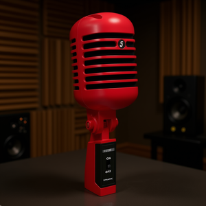 Micrófono de Estudio Dinámico Xcore Rojo XLR, Micrófono de Escritorio Vintage Retro, Equipo Profesional de Grabación de Audio - Product Image 2