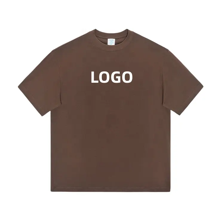 2024 yaz 230G Hip Hop kısa kollu saf pamuk çift iplik 32 sayısı düz renk özel erkekler Tshirt için 3d puf baskı t-shirt