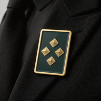 Pin de Solapa Cuadrado Personalizado de Esmalte Suave con Diseño de Robot y Placa de Circuito Fundida a Presión, Temática de Logro Tecnológico