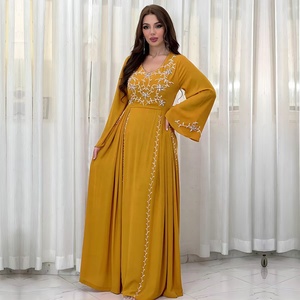 Medio Oriente, Europa e America. Dubai Appliques ricamato esportazione per gli abiti, festa musulmana elegante e abiti da banchetto. - Product Image 5