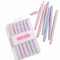 Stylo surligneur Chenyi CY-875 à double pointe, marqueur fluorescent, 6 couleurs, impression UV, taille normale, pour le bureau, l'école, surlignage des textes