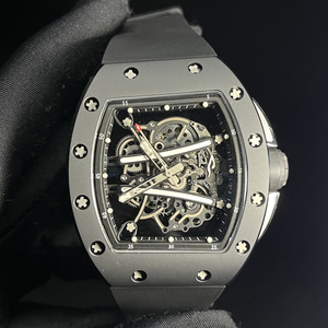 <span class=keywords><strong>Montre</strong></span> mécanique squelette manuelle de luxe, boîtier en céramique noire, étanche 50M, bracelet en caoutchouc, <span class=keywords><strong>montre</strong></span> sport <span class=keywords><strong>pour</strong></span> homme - Product Image 2