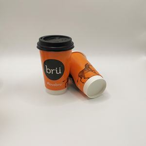 Gobelets en papier personnalisés jetables à double paroi en kraft blanc recyclable avec logo imprimé 8oz 12oz 16oz 20oz pour café, thé, boissons gazeuses avec couvercle - Product Image 3