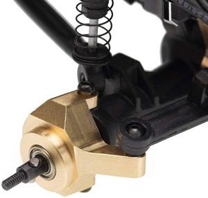 2 unidades de rótulas de dirección de latón negro para coche RC eléctrico <span class=keywords><strong>AXIAL</strong></span> <span class=keywords><strong>SCX24</strong></span> a escala 1/24, mejoras metálicas - Product Image 4