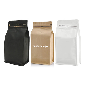 Sachets personnalisés en papier kraft à fond plat, à quatre côtés, pour café, snacks, protéines de lactosérum, en Mylar, pour poudre de café et collations - Product Image 5