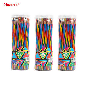 Ensemble de 28 crayons de couleur Macaron dessin arc-en-ciel écologiques avec boîte crayons de croquis en bois personnalisés - Product Image 2