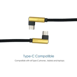 Góc bên phải USB C để C phẳng mỏng cáp sạc Cáp USB C Nam Nữ sạc cáp