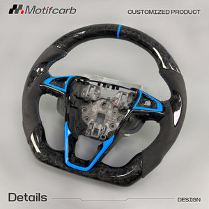 for Ford Mondeo ST-line Hybrid Wagon 2013-2021 Upgrade Customized Blue Design Forged Carbon Fiber Steering Wheel - Product Image 3