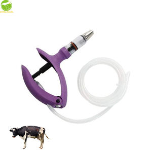 पशु चिकित्सा स्वचालित निरंतर प्लास्टिक सिरिंज 5 एमएल बैंगनी कैथीटर खुराक समायोज्य टिकाऊ वैक्सीन इंजेक्शन गन पंप - Product Image 2