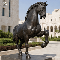 Sculpture de cheval en bronze, artisanat métallique, moulage à la cire perdue, statue animale personnalisée pour la décoration d'une villa de luxe, d'un jardin ou d'une entrée d'hôtel
