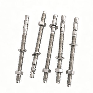 Ancre à coin robuste en acier inoxydable 304 M12 x 135 mm galvanisée, tailles M6/M12/M20, tête hexagonale norme ISO - Product Image 6