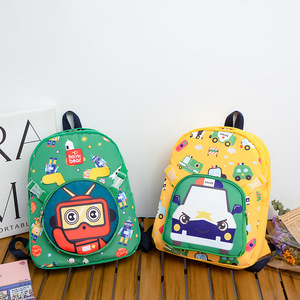 <span class=keywords><strong>Sac</strong></span> à dos pour tout-petits, motif dessin animé, robot de police, imperméable, léger, en tissu Oxford, fermeture éclair, unisexe, pour enfants - Product Image 3
