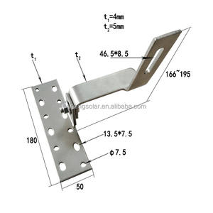 Système de fixation de <span class=keywords><strong>panneaux</strong></span> solaires en acier inoxydable et aluminium pour toitures à tuiles plates et à ardoises - Product Image 4