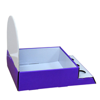 Boîte de présentation de comptoir personnalisée pour la vente au détail, avec laminage mat, impression CMYK pour écouteurs Bluetooth, en carton ondulé recyclé