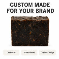 Savon noir africain fait main 150g, savon nettoyant solide pour le visage et le corps, OEM ODM, étiquette privée