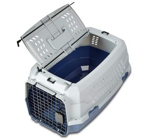 กระเป๋าใส่สัตว์เลี้ยงสำหรับสุนัขขนาดเล็ก ทำจากเหล็กและพลาสติก PP แข็งแรง ทนทาน ดีไซน์คลาสสิก ทันสมัย เหมาะสำหรับการเดินทางด้วยรถยนต์ สะดวกสบายและเป็นมิตรกับสิ่งแวดล้อม - Product Image 1