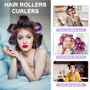 ชุดลูกกลิ้งผมไนลอนทำจากพลาสติก18ชิ้นพร้อมคลิป12ชิ้นมี3ขนาดไม่ให้ความร้อน - Product Image 5