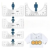 Outil en plastique pour l'alignement des chemises, règle d'alignement pour t-shirt, guide, outils d'artisanat, instrument de dessin technique en plastique, 4 pièces