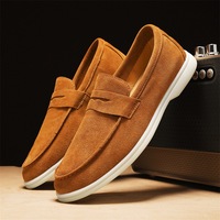 Mocassins Homme Tendance Style Old Money Polyvalents et Élégants à Bout Pointu en Daim Respirant et Léger – Nouvelle Collection Britannique