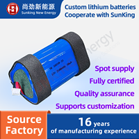 Batterie au lithium 18650 12V 2900mAh personnalisée par l'usine, pack de batteries rechargeables haute puissance pour appareil de massage à percussion (Fascia Gun)