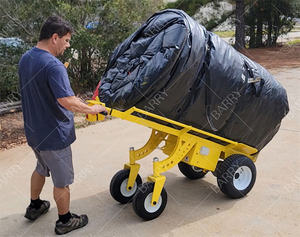 Chariot à main à 4 roues à moteur électrique, robuste, avec treuil pour soulever les châteaux gonflables - Product Image 6