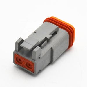 Conector de cable eléctrico hembra para coche, enchufe de plástico impermeable con sello mejorado, serie Deutsch <span class=keywords><strong>DT</strong></span>, <span class=keywords><strong>2</strong></span> pines/way - Product Image 2