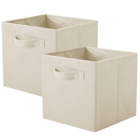 Moderne Carré En Aluminium Tissu Non-Tissé Pliable Durable Robuste 35L Boîte De Rangement Fournitures Pour La Maison Jouet Vêtements Organisateur