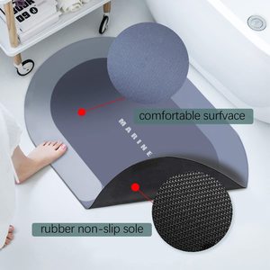 Luxury Brands <strong>Bamboo</strong> Anti Non Slip Fast Absorbent Quick Dry Fadt Fast Drying <strong>Floor</strong> Pvc Stone Diatomite Bath <strong>Mat</strong> Bathroom <strong>Mat</strong> Set - Product Image 5