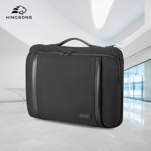 Kingsons Tablet Case Black Polyester Zipper Business Travel Protective Sleeve With Soft Handle - Product Image 1