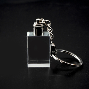 Llaveros de cristal en forma de rectángulo K9, cristal personalizado, logo 3d, impresión uv, Led, barato, venta al por mayor - Product Image 3