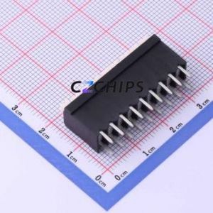 JL212V-35009B01 Spring Terminal Block Through hole Component (THT),P=3.5mm Connector 1x9P 3.5mm Black Through Hole - Product Image 2